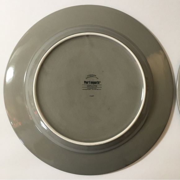 2 Pier 1 Imports Martillo Fog Stoneware Round Dinner Plates - Picture 9 of 14